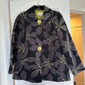 Vintage 3 sisters small peacoat in floral pattern